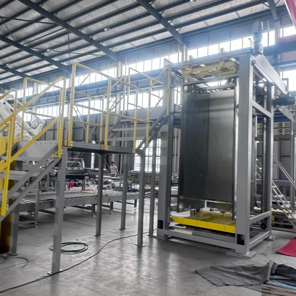 Depalletizer System for Glass Bottle and Aluminium Can Unloading